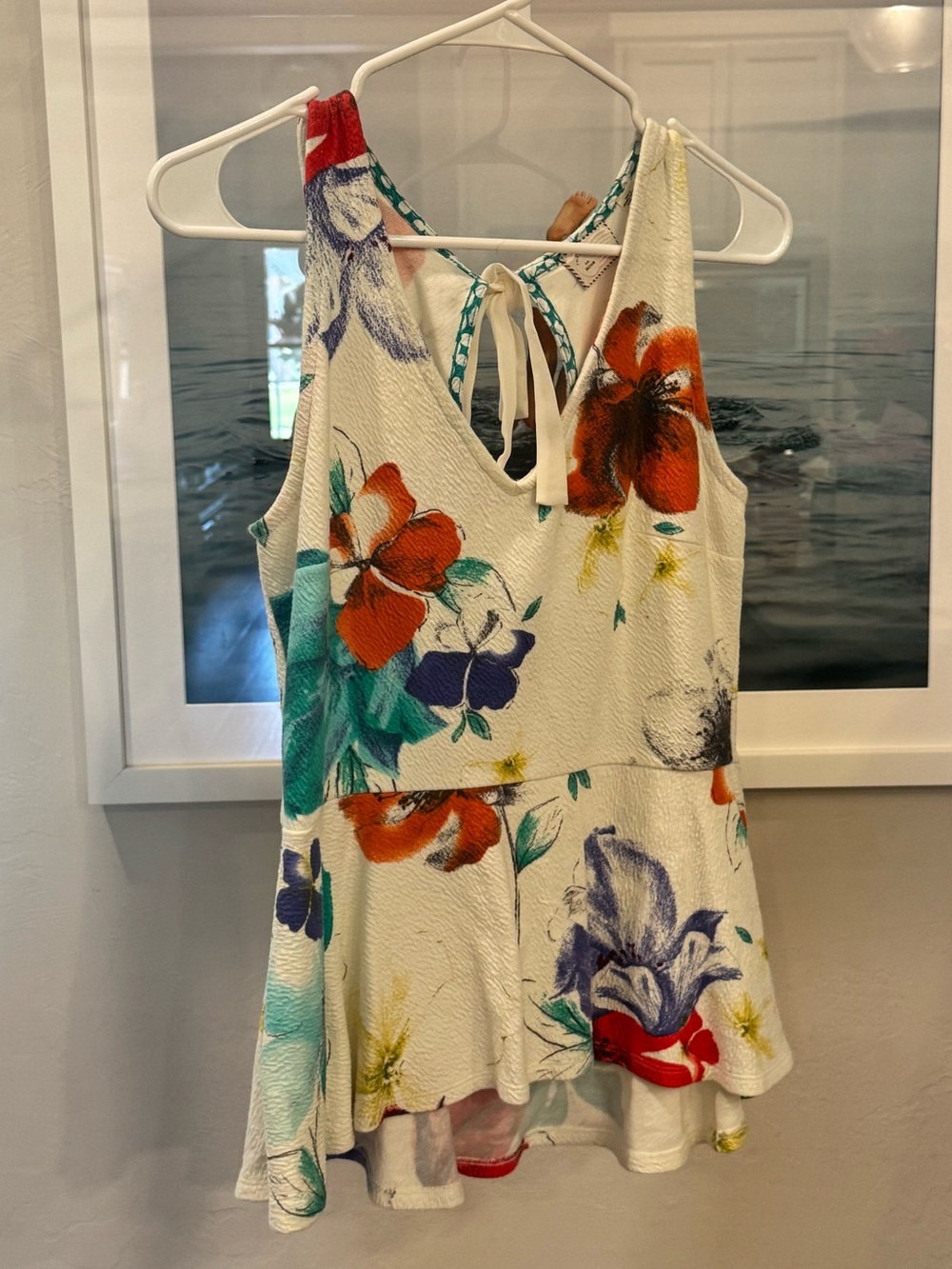 Anthropologie Postmark Flynn Floral Peplum Top